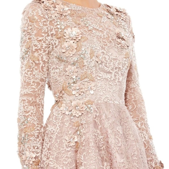 Mac Duggal 11216 EMBELLISHED ILLUSION CAP SLEEVE A LINE GOWN - Picture 5 of 6